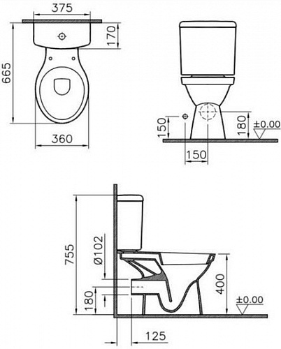 Унитаз Vitra Eco Norm 9823B099-7204