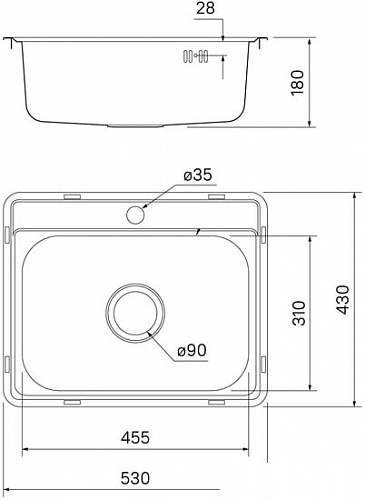 Кухонная мойка IDDIS Basic BAS53S0i77