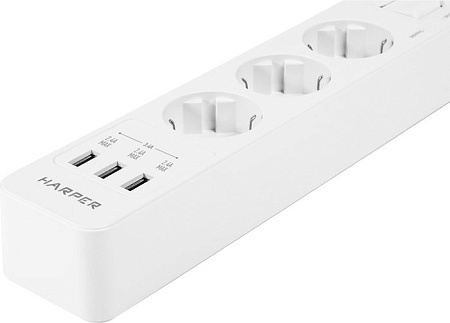 Сетевой фильтр Harper UCH-360 (белый)