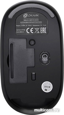 Мышь Oklick 535MW (черный/серый)