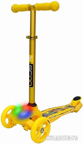Самокат Y-Scoo RT Trio Diamond 120 Kaleidoscope (желтый)
