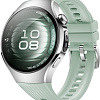 Умные часы Huawei Watch 5 42 мм (серебристый, с зеленым силиконовым ремешком, международная версия)