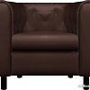 Интерьерное кресло Brioli Винчестер (экокожа, L13 коричневый/темные ножки)