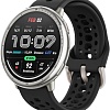 Умные часы Amazfit Active 2 (серебристый, с черным силиконовым ремешком)