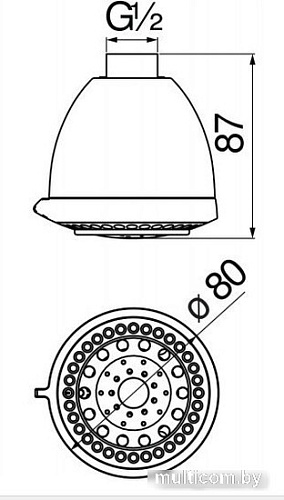 Верхний душ Nobili AD139/54CR