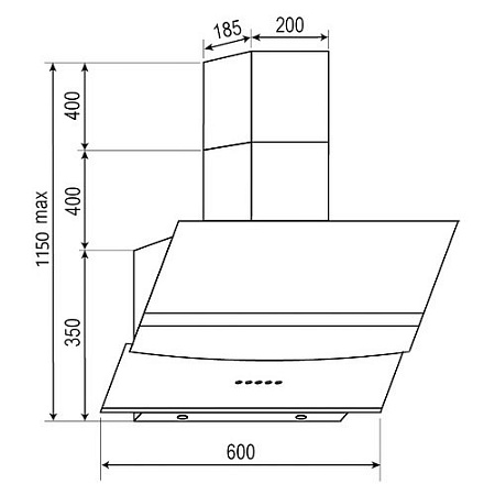 Кухонная вытяжка Rainford RCH 3635 Yellow