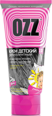 Крем от насекомых Ozz Baby 7.5 Репеллентный Алоэ и ромашка (50 мл)