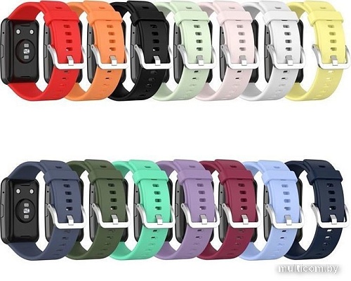 Ремешок Rumi силиконовый для Huawei Watch FIT, Watch FIT Elegant (желтый)