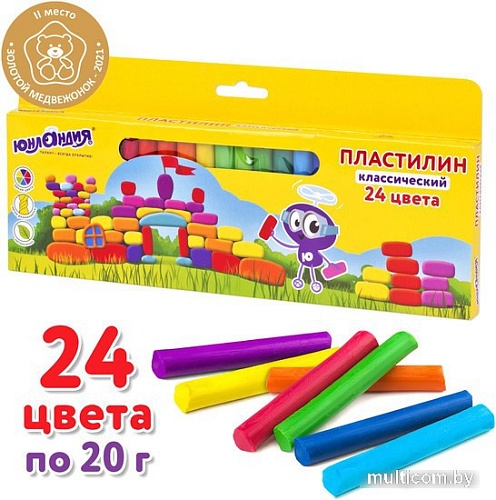 Пластилин Юнландия Юнландик-архитектор 105031 (24 цв)