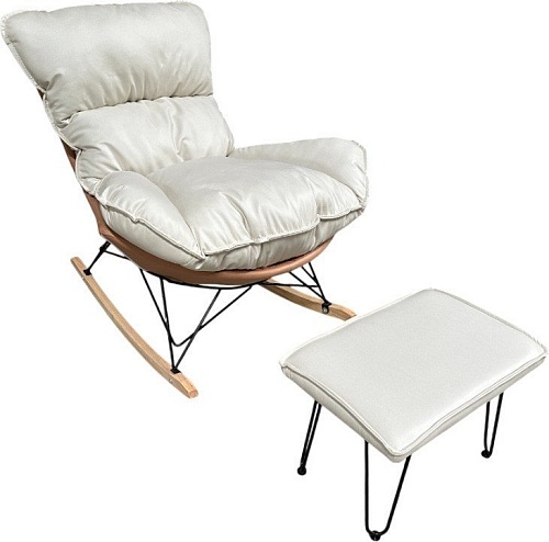 Кресло-качалка Mio Tesoro Монга-2 (бежевый/коричневый)