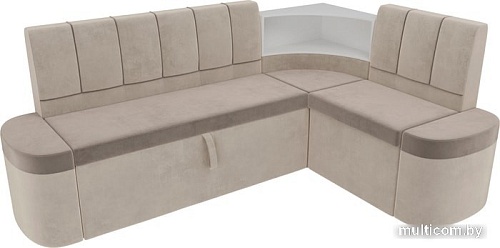 Угловой диван Mebelico Тефида 107512 (правый, коричневый/бежевый)