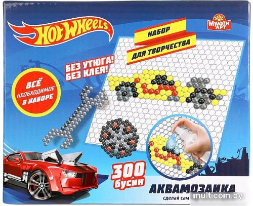 Набор для создания поделок/игрушек MultiArt Аквамозаика Хот Вилс AB300-HW2