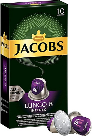 Кофе в капсулах Jacobs Lungo 8 Intenso 10 шт
