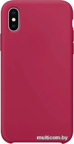 Чехол для телефона Case Liquid для Apple iPhone XS Max (розово-красный)