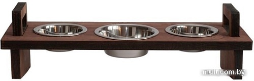 Миски на подставке Чешир Царь 3 миски 200 мл (коричневый)