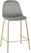 Стул Stool Group Валенсия SN полубарный OS-001CB HLR-18 (велюр серый/золотые ножки)