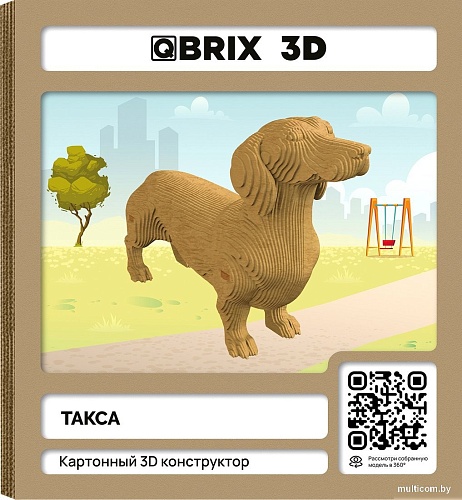 Конструктор QBRIX Такса 3D 20097