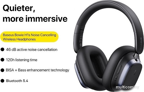 Наушники Baseus Bowie H1s (черный)