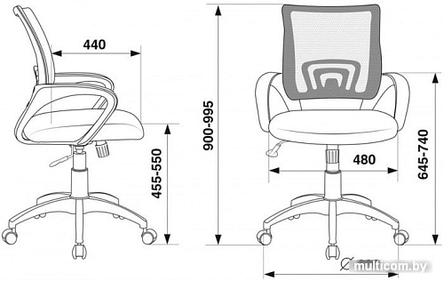 Кресло Бюрократ CH-695N/BLACK (черный)