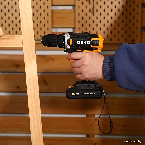 Дрель-шуруповерт Deko Banger 20V ONE + Set 63 083-1043 (с 2-мя АКБ, кейс)