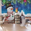 Комплект штор JoyArty Новогодний снеговик 1.45x2.65 м p_20302_145x265 (2 шт)