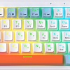 Клавиатура JEGG ZA63 Pro White Blue Orange (TNT Yellow)