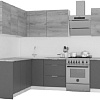 Готовая кухня Интермебель Микс Топ-26 2.1x1.52м левая (белый премиум-дуб крафт зол-венато)