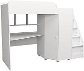 Кровать-чердак Капризун 13 Р440-2 с рабочей зоной (белый)