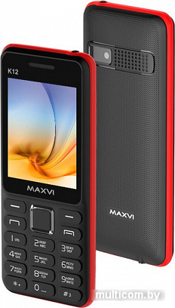 Мобильный телефон Maxvi K12 Red/Black