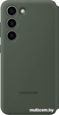 Чехол для телефона Samsung Smart View Wallet Case S23 (хаки)