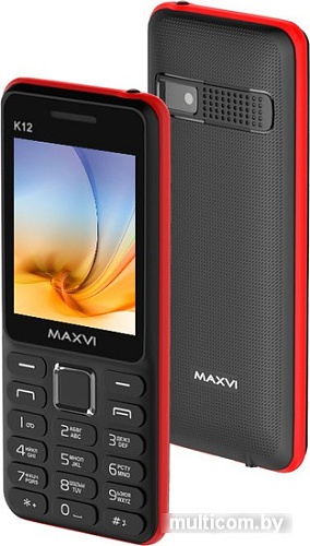 Мобильный телефон Maxvi K12 Red/Black