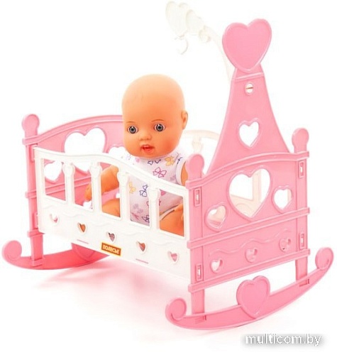 Кукла Полесье Пупс Славный + кроватка-качалка 76670