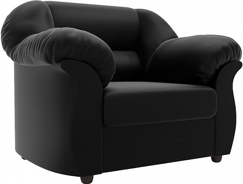 Интерьерное кресло Лига диванов Карнелла 105853 (экокожа, черный)