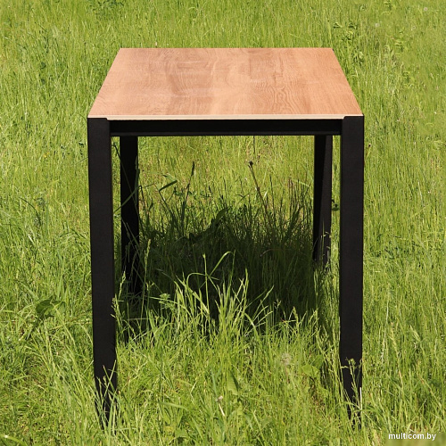Стол Millwood Сеул керамогранит 120x60x75 (дерево вуд/металл черный)
