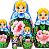 Развивающая игра Брестская Матрешка В сарафане с розами (набор 5 шт)