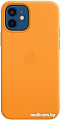 Чехол Apple MagSafe Leather Case для iPhone 12/12 Pro (золотой апельсин)