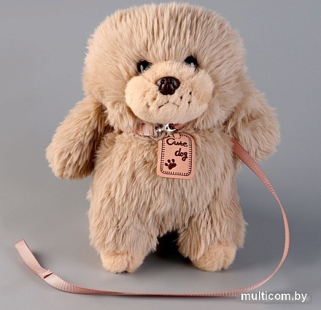 Классическая игрушка Sima-Land Щеночек с поводком 9878866 (серый)