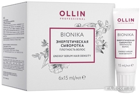 Сыворотка Ollin Professional BioNika Плотность волос энергетическая 6x15 мл