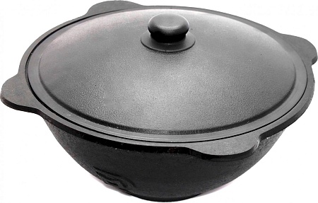 Казан Davr Metall Узбекский чугунный (10 л, круг лое дно)