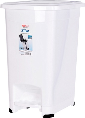 Мусорное ведро Эльфпласт Slim EP558 (15 л, белый)