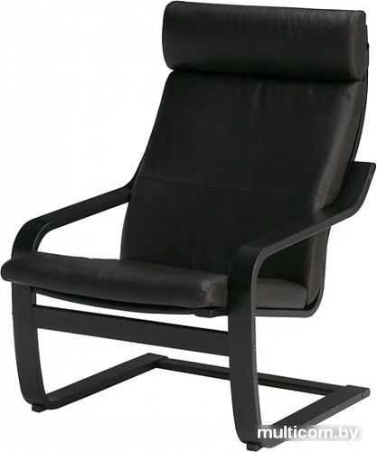 Стул-кресло Ikea Поэнг (черно-коричневый/смидиг черный) 992.515.89