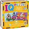 Мозаика/пазл Айрис-Пресс IQ деревянный. Зверята на машинках 4+ 9785811284597