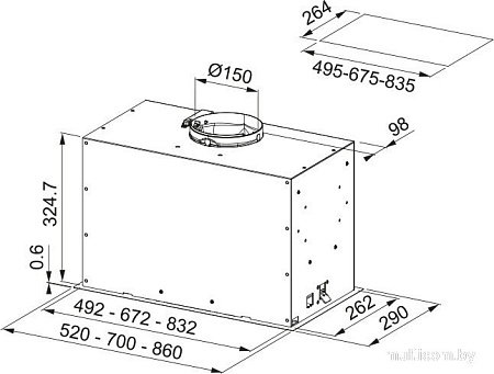Кухонная вытяжка Franke FBFP XS A52 305.0665.368