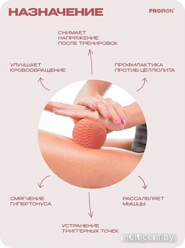 Массажный мяч Proiron М63РОЗ (розовый)