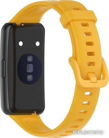 Ремешок Rumi силиконовый для Huawei Band 7 (льняной желтый)