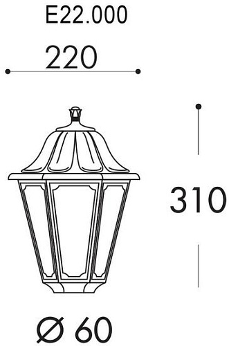 Садовый светильник Fumagalli Anna E22.000.000.AXF1R