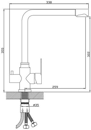 Смеситель Diadonna D34-444131S