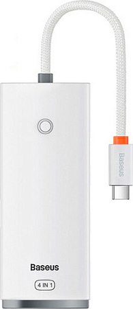 USB-хаб Baseus Lite Series 4-Port USB A - Type C WKQX030302 (0.25 м, белый)