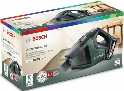 Пылесос Bosch UniversalVac 18 (1 аккумулятор)