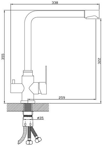 Смеситель Diadonna D34-444131S